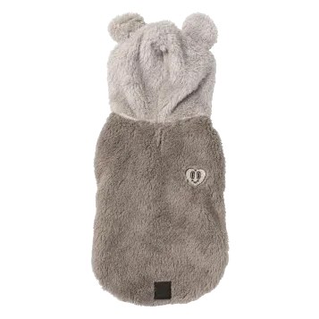 Camisola com capuz para cães FuzzYard Winnie cinza, tamanho 6
