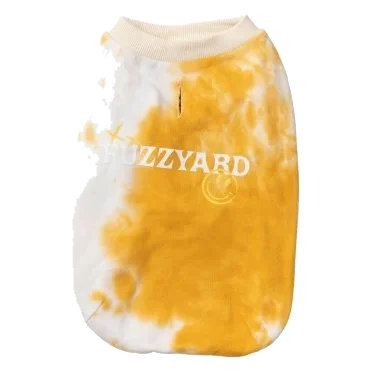 Sweatshirt para cães FuzzYard Smiley Tie-rus amarela e creme