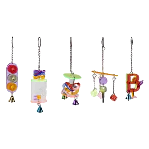 Sortido de brinquedos acrílicos MIDI para pássaros
