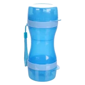 Copo de viagem 2 em 1 Bassie azul para água e comida