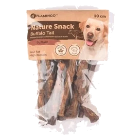 Pedaços de cauda de búfalo para cães, 100 g