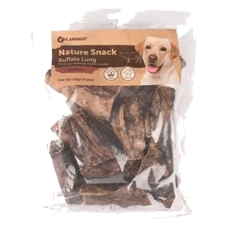 Pedaços de pulmão de búfalo para cães
