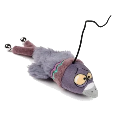 Cana de brincar para gatos com peluche FuzzYard Yeetz Peace Out Pigeon
